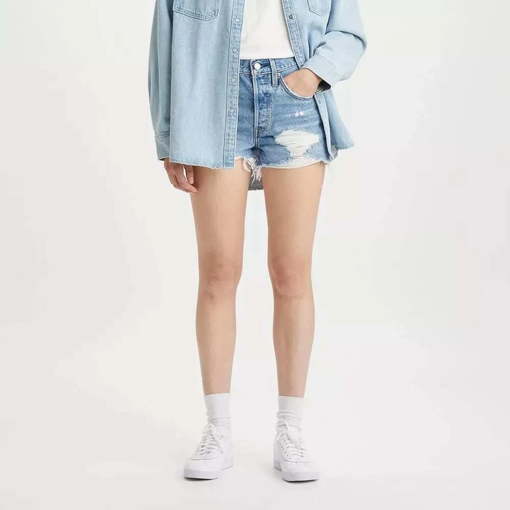 Women's Levi's 501 Original High Rise Jean Shorts Quiet Riot Size 27 NWT
